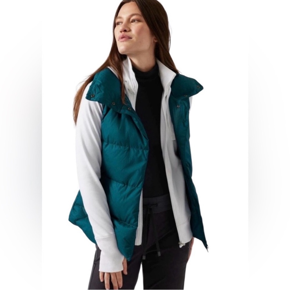 Teal Puffer Vest for Women